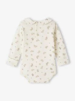 Body Fleuri Bébé Col Claudine évolutif - écru 6 Body Fleuri Bébé Col Claudine évolutif - écru -PETIT BATEAU Soldes Magasin body fleuri bebe col claudine evolutif 2
