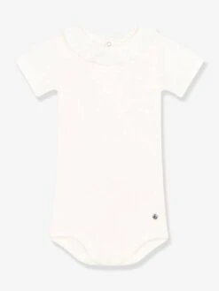 Body Manches Courtes à Collerette PETIT BATEAU - Blanc