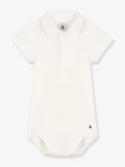 Body Manches Courtes Avec Col PETIT BATEAU - Blanc