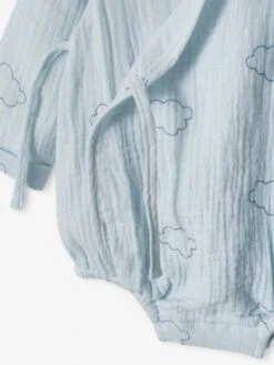 Body Nuages En Gaze De Coton Bébé Naissance Manches Longues - Bleu Ciel -PETIT BATEAU Soldes Magasin body nuages en gaze de coton bebe naissance manches longues 3