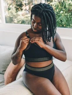 Brassière De Maternité Et D'allaitement I'm Enough CACHE COEUR X TAJINE BANANE - Noir