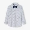 Chemise à Fleurs Et Son Noeud Papillon Garçon - Vert Imprimé -PETIT BATEAU Soldes Magasin chemise a fleurs et son noeud papillon garcon