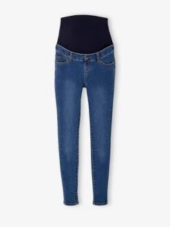 Jean Skinny De Grossesse Bandeau Sans Couture - Bleu Délavé