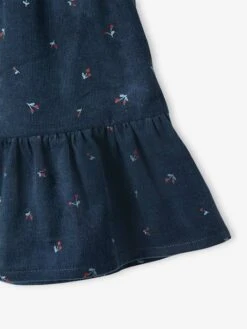 Jupe à Volant En Velours Fille - Vert Imprimé -PETIT BATEAU Soldes Magasin jupe a volant en velours fille 6