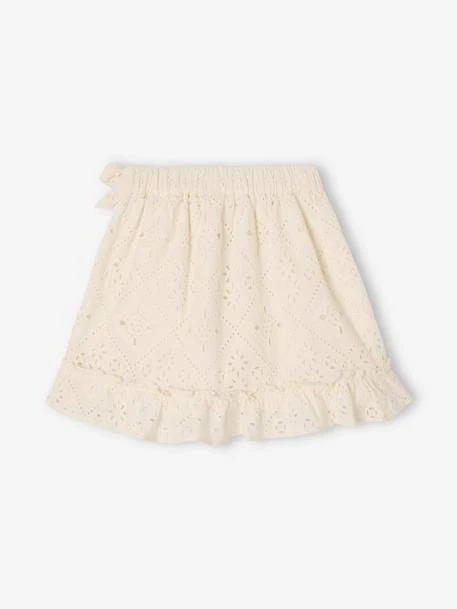 Jupe à Volants En Broderie Anglaise Fille - écru 2 Jupe à Volants En Broderie Anglaise Fille - écru – Image 2