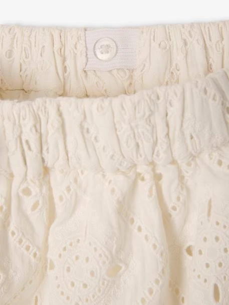 Jupe à Volants En Broderie Anglaise Fille - écru 4 Jupe à Volants En Broderie Anglaise Fille - écru – Image 4