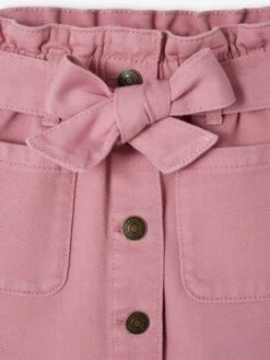Jupe Droite Style Paperbag Fille - Mauve -PETIT BATEAU Soldes Magasin jupe droite style paperbag fille 2