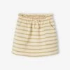 Jupe En Molleton Fille - Rayé Vert -PETIT BATEAU Soldes Magasin jupe en molleton fille 4