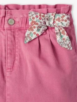 Jupe Paperbag Fille Avec Noeud Fantaisie Fleuri - Rose Bonbon -PETIT BATEAU Soldes Magasin jupe paperbag fille avec noeud fantaisie fleuri 2
