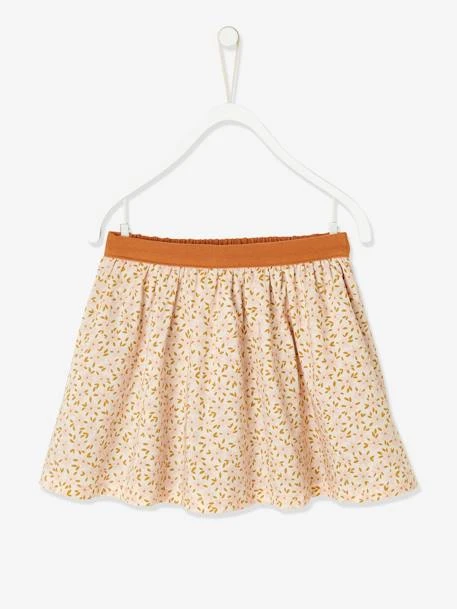 Jupe Réversible Fille En Gaze De Coton Et Imprimé Fleurs - Caramel 2 Jupe Réversible Fille En Gaze De Coton Et Imprimé Fleurs - Caramel – Image 2