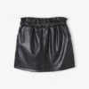 Jupe Simili Cuir Fille - Noir -PETIT BATEAU Soldes Magasin jupe simili cuir fille
