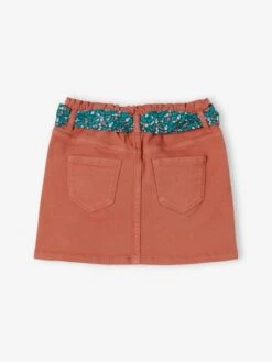 PETIT BATEAU Soldes Magasin -PETIT BATEAU Soldes Magasin jupe style paperbag fille ceinture foulard fleurie 1