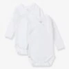 Lot De 2 Bodies Croisés Manches Longues Bébé Naissance En Coton Bio PETIT BATEAU - Blanc -PETIT BATEAU Soldes Magasin lot de 2 bodies croises manches longues bebe naissance en coton bio petit bateau