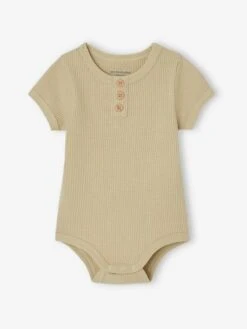 Lot De 2 Bodies Ouverture Devant Bébé En Maille Nid D'abeille Coton Biologique - Olive -PETIT BATEAU Soldes Magasin lot de 2 bodies ouverture devant bebe en maille nid dabeille coton biologique 2