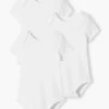Lot De 3 Bodies Bio Collection Manches Courtes Emmanchure US BASICS - Lot Blanc -PETIT BATEAU Soldes Magasin lot de 3 bodies bio collection manches courtes emmanchure us basics