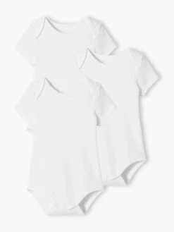 Lot De 3 Bodies Bio Collection Manches Courtes Emmanchure US BASICS - Lot Blanc
