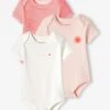 Lot De 3 Bodies "coeur" Bébé Emmanchure Américaine - écru -PETIT BATEAU Soldes Magasin lot de 3 bodies coeur bebe emmanchure americaine