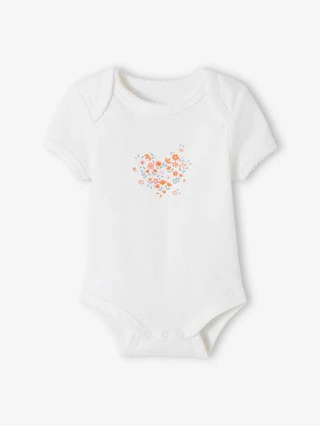 Lot De 3 Bodies évolutifs Bébé En Coton Biologique - Abricot Poudré 2 Lot De 3 Bodies évolutifs Bébé En Coton Biologique - Abricot Poudré – Image 2