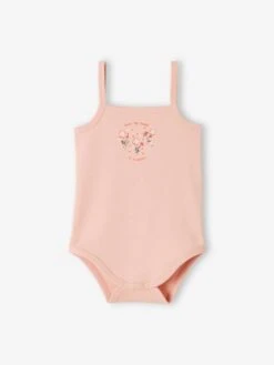 Lot De 3 Bodies Lapin Fines Bretelles Bébé Naissance - Lot Rose Grisé -PETIT BATEAU Soldes Magasin lot de 3 bodies lapin fines bretelles bebe naissance 1