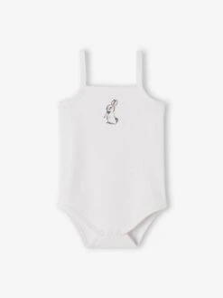 Lot De 3 Bodies Lapin Fines Bretelles Bébé Naissance - Lot Rose Grisé -PETIT BATEAU Soldes Magasin lot de 3 bodies lapin fines bretelles bebe naissance 3