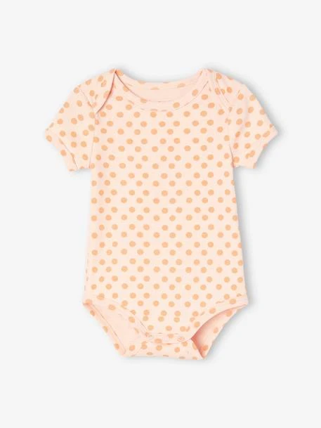 Lot De 3 Bodies Manches Courtes Bébé Emmanchure Américaine - Abricot Poudré 4 Lot De 3 Bodies Manches Courtes Bébé Emmanchure Américaine - Abricot Poudré – Image 4