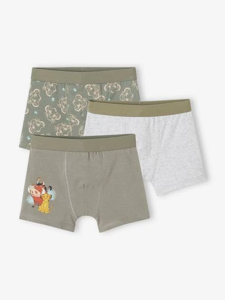 Lot De 3 Boxers Disney® Le Roi Lion - Kaki 1 Lot De 3 Boxers Disney® Le Roi Lion - Kaki