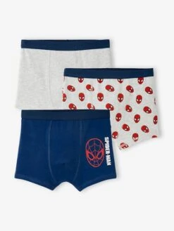 Lot De 3 Boxers Marvel® Spiderman - Bleu Marine, Gris Chiné