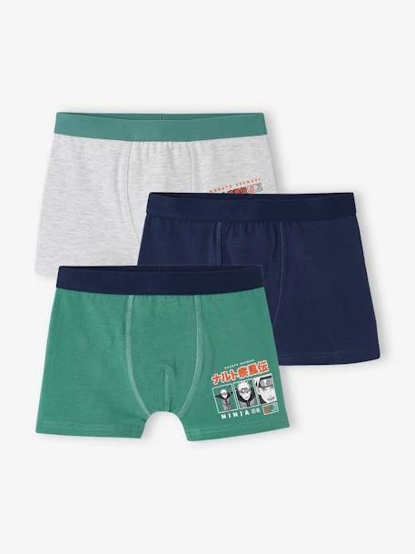 Lot De 3 Boxers Naruto Uzumaki® - Menthe 1 Lot De 3 Boxers Naruto Uzumaki® - Menthe