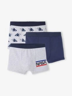 Lot De 3 Boxers NASA® - Bleu Marine, Gris Chiné