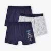 Lot De 3 Boxers Sonic® - Marine -PETIT BATEAU Soldes Magasin lot de 3 boxers sonic