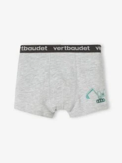 Lot De 3 Boxers Stretch "tractopelle" Garçon - Vert Sauge -PETIT BATEAU Soldes Magasin lot de 3 boxers stretch tractopelle garcon 2