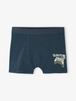 Lot De 4 Boxers Stretch "gamer" Garçon En Coton Bio - Encre -PETIT BATEAU Soldes Magasin lot de 4 boxers stretch gamer garcon en coton bio 2