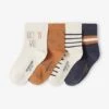 Lot De 4 Paires De Mi-chaussettes Dune Garçon - Blanc Chiné -PETIT BATEAU Soldes Magasin lot de 4 paires de mi chaussettes dune garcon