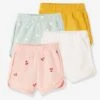 Lot De 4 Shorts En éponge Bébé - Lot Jaune épicé -PETIT BATEAU Soldes Magasin lot de 4 shorts en eponge bebe