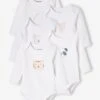 Lot De 5 Bodies « animaux » Bébé Naissance Ouverture US Manches Longues BASICS - Lot Ivoire -PETIT BATEAU Soldes Magasin lot de 5 bodies animaux bebe naissance ouverture us manches longues basics