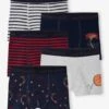 Lot De 5 Boxers Stretch Basket Garçon En Coton Bio - Gris Chiné -PETIT BATEAU Soldes Magasin lot de 5 boxers stretch basket garcon en coton bio