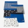 Lot De 5 Boxers Stretch Espace Garçon - Bleu Roi -PETIT BATEAU Soldes Magasin lot de 5 boxers stretch espace garcon