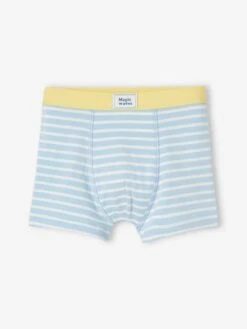 Lot De 5 Boxers Stretch Garçon "surf" - Jaune Pâle -PETIT BATEAU Soldes Magasin lot de 5 boxers stretch garcon surf 2
