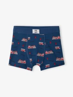 PETIT BATEAU Soldes Magasin -PETIT BATEAU Soldes Magasin lot de 5 boxers stretch pompiers garcon en coton bio 1