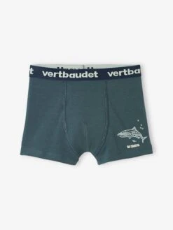 Lot De 5 Boxers Stretch "requins" Garçon - Lot Bleu -PETIT BATEAU Soldes Magasin lot de 5 boxers stretch requins garcon 3