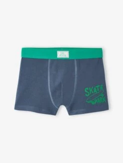 Lot De 5 Boxers Stretch Skate Garçon - Vert -PETIT BATEAU Soldes Magasin lot de 5 boxers stretch skate garcon 2
