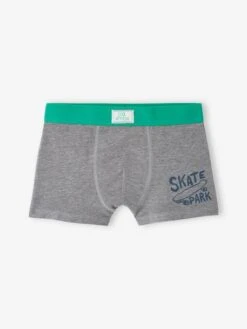 Lot De 5 Boxers Stretch Skate Garçon - Vert -PETIT BATEAU Soldes Magasin lot de 5 boxers stretch skate garcon 3