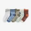 Lot De 5 Paires De Chaussettes Animaux Garçon - Lichen -PETIT BATEAU Soldes Magasin lot de 5 paires de chaussettes animaux garcon