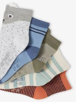 Lot De 5 Paires De Chaussettes Animaux Garçon - Lichen -PETIT BATEAU Soldes Magasin lot de 5 paires de chaussettes animaux garcon 2
