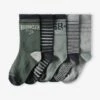 Lot De 5 Paires De Chaussettes Garçon BASICS - Lot Vert -PETIT BATEAU Soldes Magasin lot de 5 paires de chaussettes garcon basics