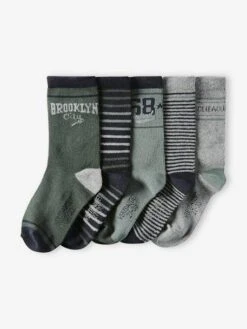 Lot De 5 Paires De Chaussettes Garçon BASICS - Lot Vert