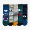 Lot De 5 Paires De Chaussettes "monstres" Garçon - Bleu