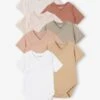Lot De 7 Bodies Bébé Manches Courtes Ouverture Naissance BASICS - Multicolore -PETIT BATEAU Soldes Magasin lot de 7 bodies bebe manches courtes ouverture naissance basics