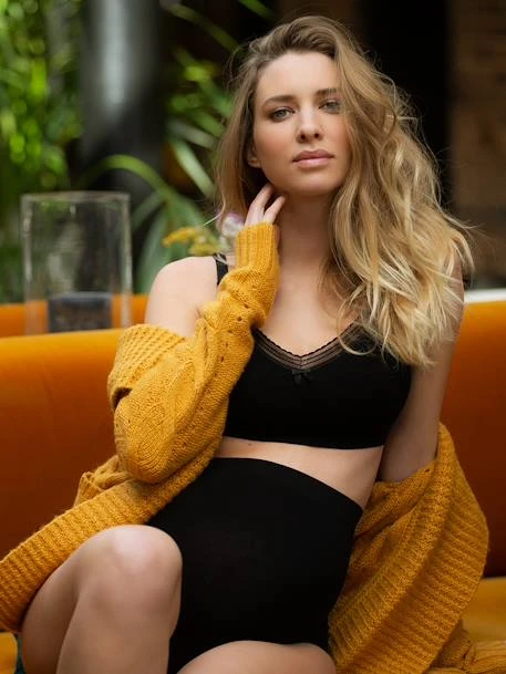 Maxi Culotte De Grossesse Sans Couture Milk CACHE COEUR - Noir 1 Maxi Culotte De Grossesse Sans Couture Milk CACHE COEUR - Noir