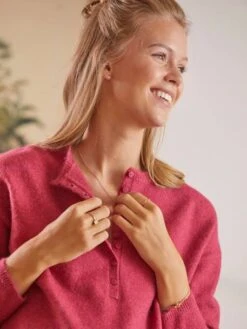 Pull Col Tunisien Grossesse Et Allaitement - Fuschia -PETIT BATEAU Soldes Magasin pull col tunisien grossesse et allaitement 2